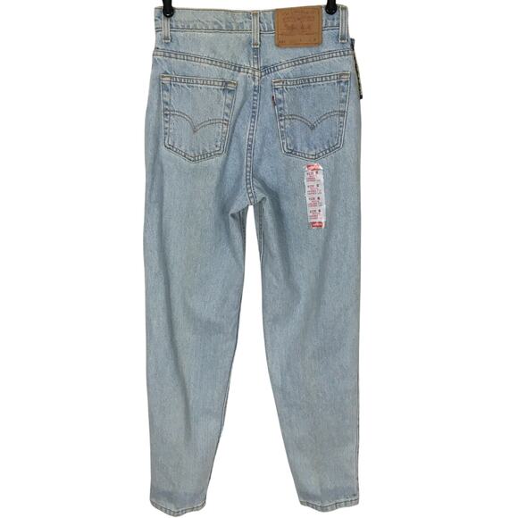 LEVIS 521 Vintage 90s Moms Jeans Tapered Leg Fit 6 Petite High Waist Light Wash - Picture 2 of 12